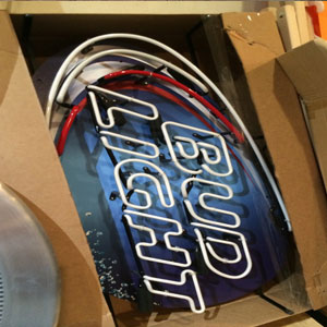 bud neon sign